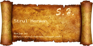 Strul Herman névjegykártya