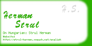 herman strul business card